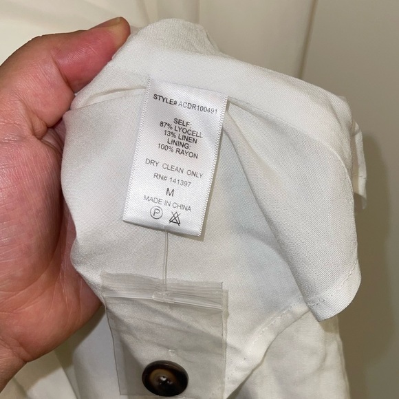 ASTR The Label White linen blend midi Pippa dress costal cowgirl medium - Picture 7 of 13